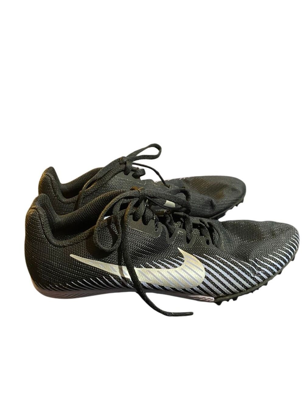 Nike childs Creek black and white soccer zoom rival shoes 5.5.